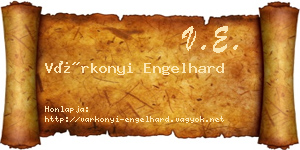 Várkonyi Engelhard névjegykártya
